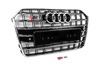 Audi A6 C7 2011–2017 Přední černá maska chladiče s chromovým rámečkem S-Style (2014-2017) fotografie 3