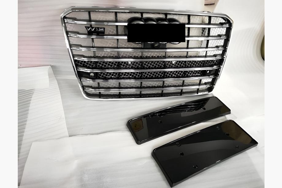 Audi A8 2010–2018 Přední maska chladiče (2014-2018, černá s chromem) Image