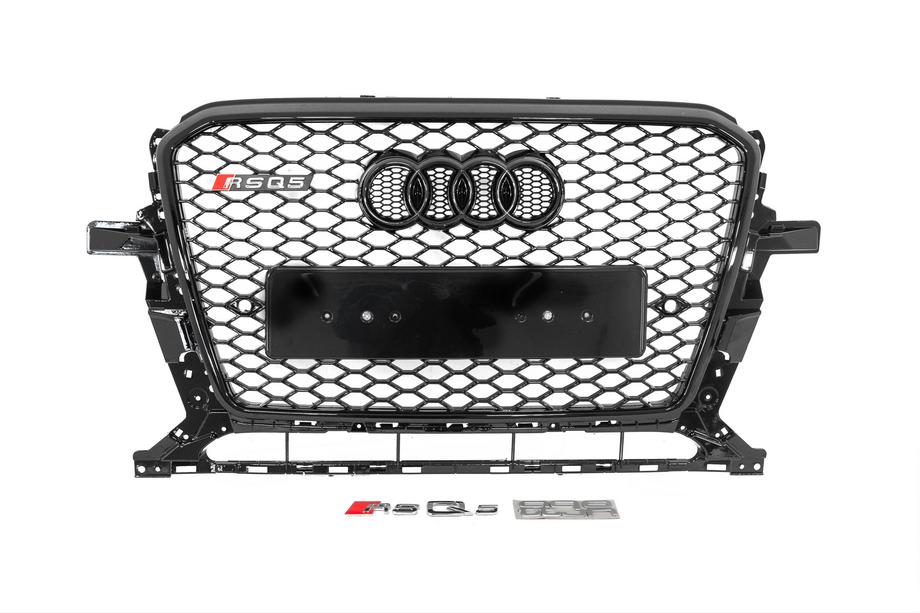 Audi Q5 2008–2017 Přední maska chladiče RSQ-Style s nápisem Quattro (2012-2017, černá) Image