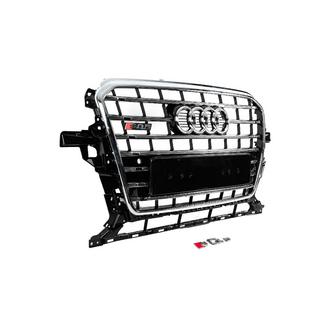 Přední maska chladiče SQ-Style (2012-2017, černá s chromem) Audi Q5 2008–2017 fotografie 3