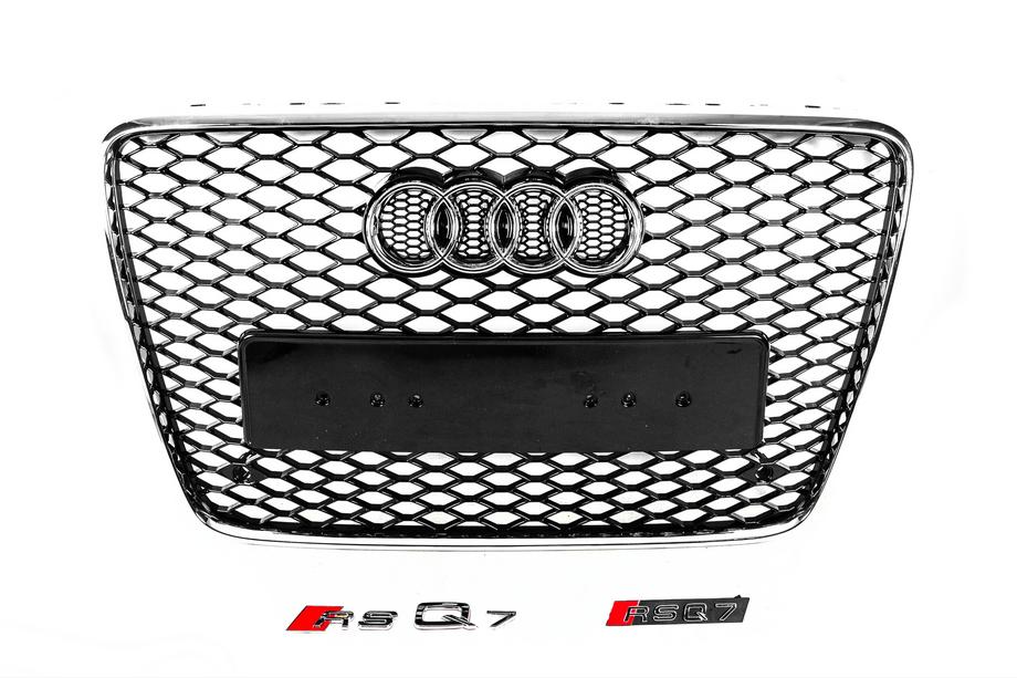 Audi Q7 2005–2015 Přední maska chladiče RSQ-Style (černá s chromem) Image