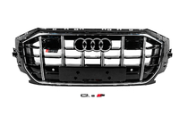 Audi Q8 2018– Přední maska chladiče SQ-Style (2018-2023, černá s chromem) fotografie 1