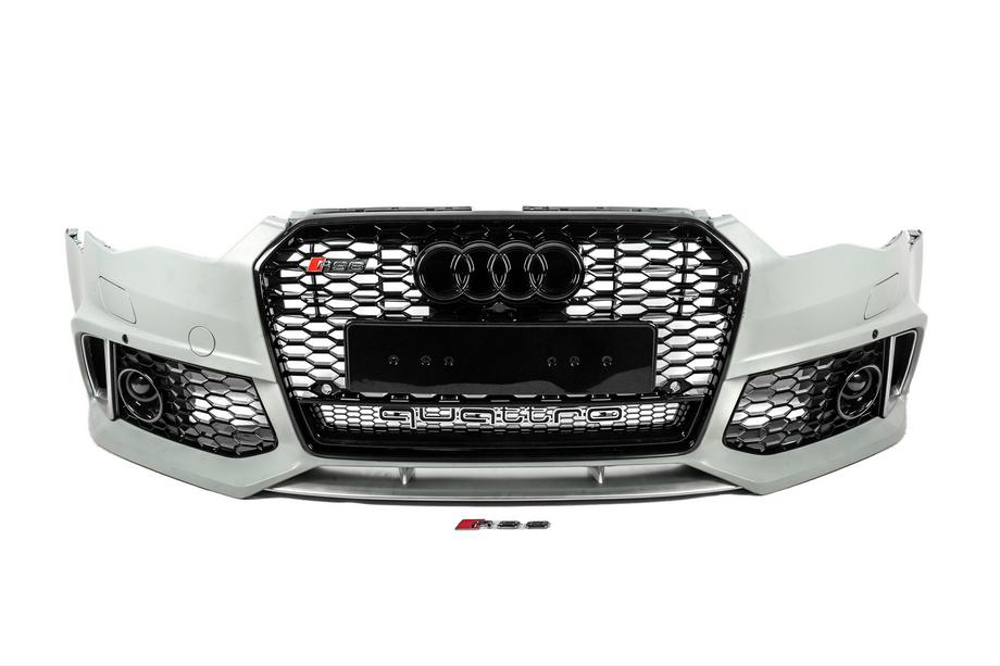 Audi A6 C7 2011–2017 Přední nárazník s černou mřížkou ve stylu RS6 (2014–2017) Image