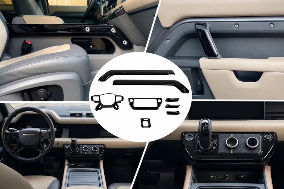 Land Rover Defender 2019– Černé dekory na palubní desku Image