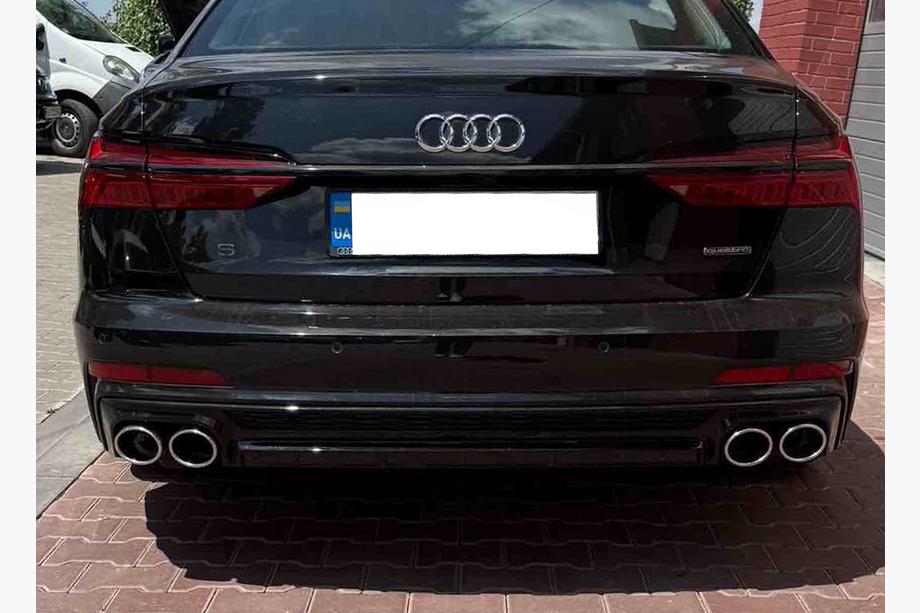 Audi A6 C8 2018–2025 Zadní difuzor s koncovkami S-Style Silver (pro S / S-Line) Image