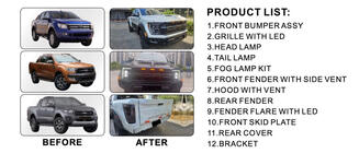 Ford Ranger 2011–2022 Sada bodykitu (design F150 Raptor 2023) fotografie 3
