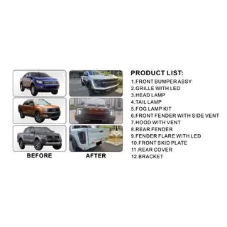 Sada bodykitu (design F150 Raptor 2023) Ford Ranger 2011–2022 fotografie 3