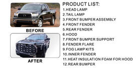 Toyota Tundra 2007–2021 Facelift/upgrade sada 2024 (komplet) fotografie 2