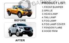 Nissan Navara/NP300 2016– Sada pro facelift (upgrade na verzi 2021) (pro roky 2015–2020) fotografie 3