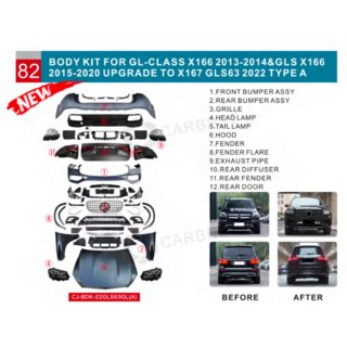 Restylingový body kit z X166 na GLS63 X167 (Type-A)