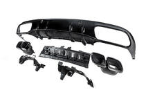 Mercedes C-Class W205 2014–2021 Zadní difuzor s koncovkami Black (pro Coupe design AMG63) fotografie 4