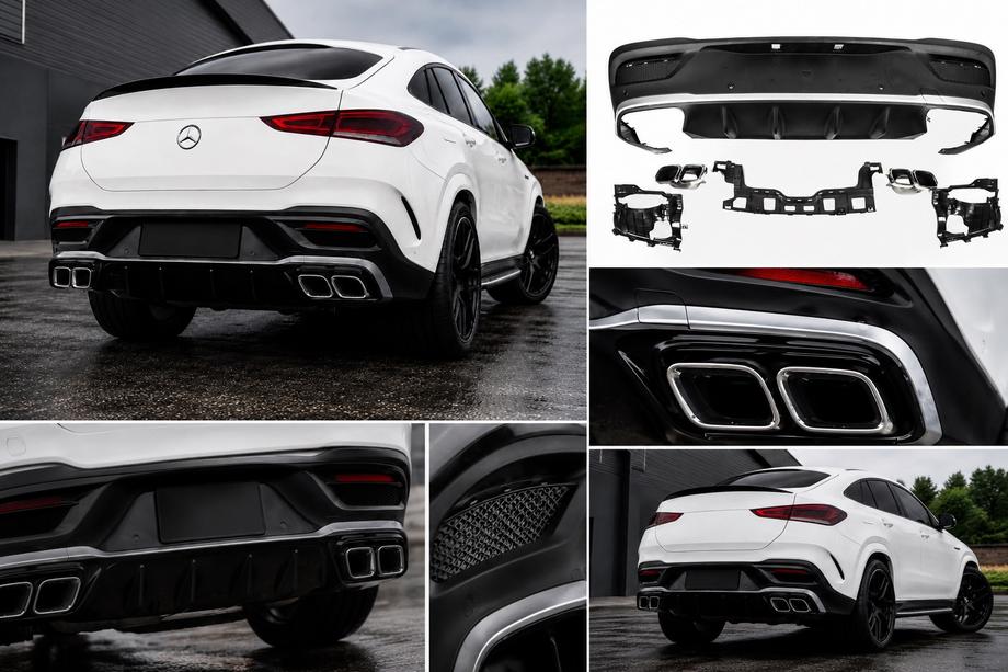 Mercedes GLE kupé C167 2019– Zadní difuzor s koncovkami výfuku (design GLE63) Image