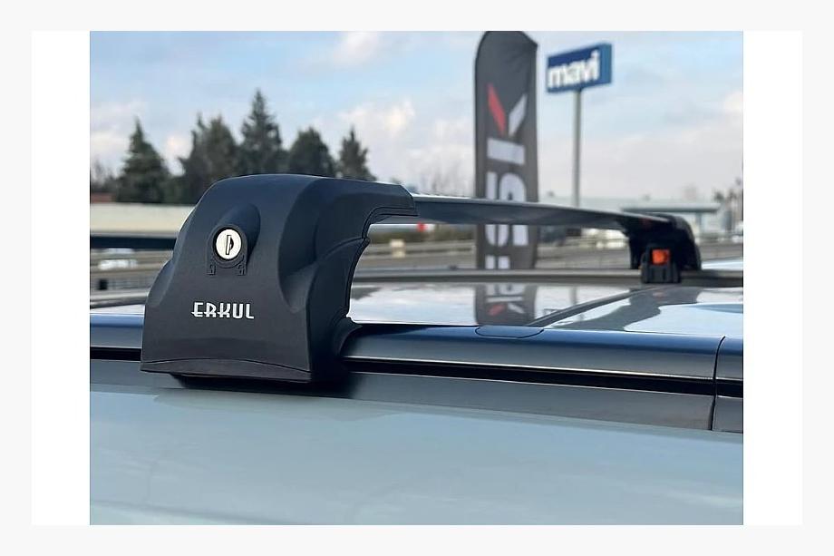 Příčníky na integrované střešní ližiny uzamykatelné na klíč Ecem V2 (2 ks) do 110 cm, šedé Image