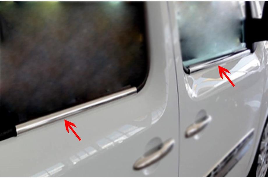 Renault Kangoo 2008–2020 Vnější ozdobné lišty oken (4 ks, nerez) Fotografie 5