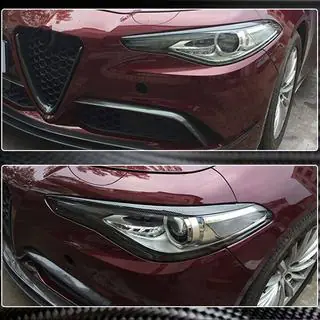 Mračítka na světlomety (suchý karbon) Alfa Romeo Giulia 2016–2022 fotografie 3
