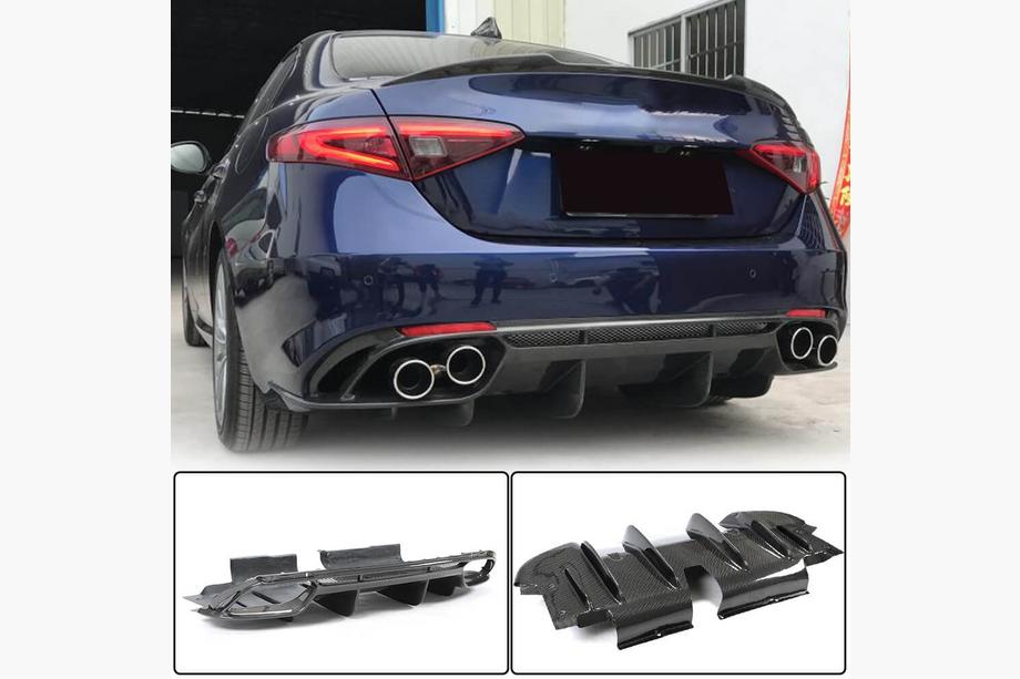 Alfa Romeo Giulia 2016–2022 Difuzor zadního nárazníku V1 (pro Base, karbon) Image