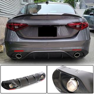 Difuzor zadního nárazníku s koncovkami V2 (pro Base, karbon) Alfa Romeo Giulia 2016–2022 fotografie 2