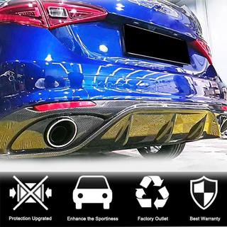 Difuzor zadního nárazníku s koncovkami V2 (pro Base, karbon) Alfa Romeo Giulia 2016–2022 fotografie 3