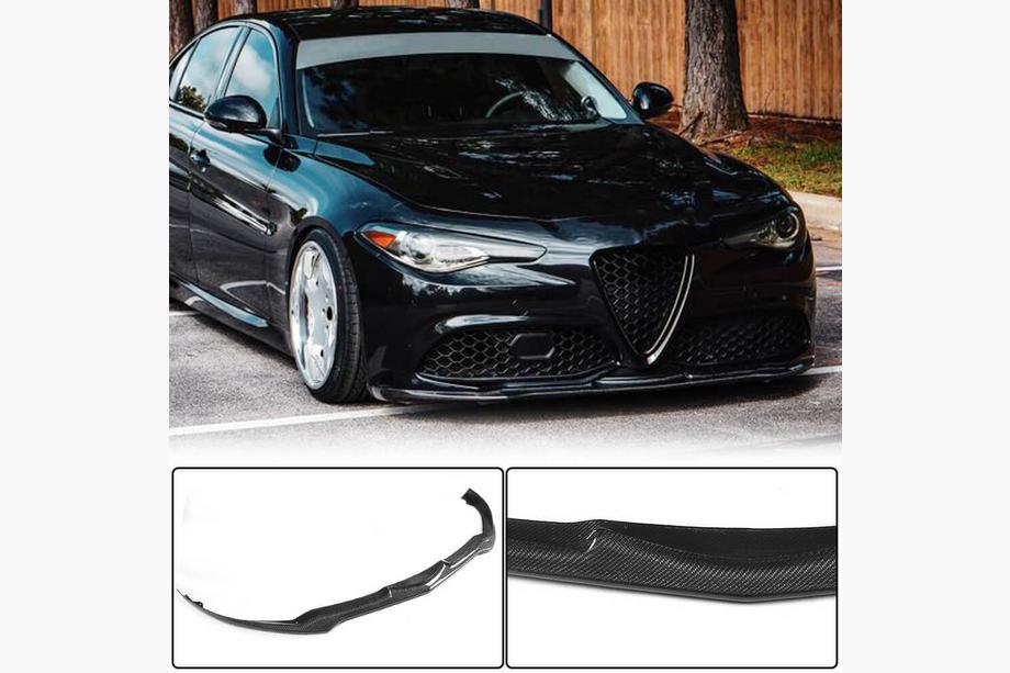 Alfa Romeo Giulia 2016–2022 Lip spoiler na přední nárazník Lip V2 (pro Sport, karbon) Fotografie 2