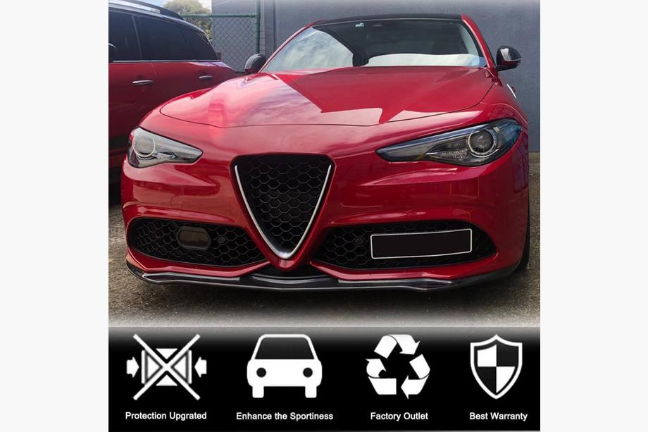 Alfa Romeo Giulia 2016–2022 Lip spoiler na přední nárazník Lip V2 (pro Sport, karbon) Fotografie 4