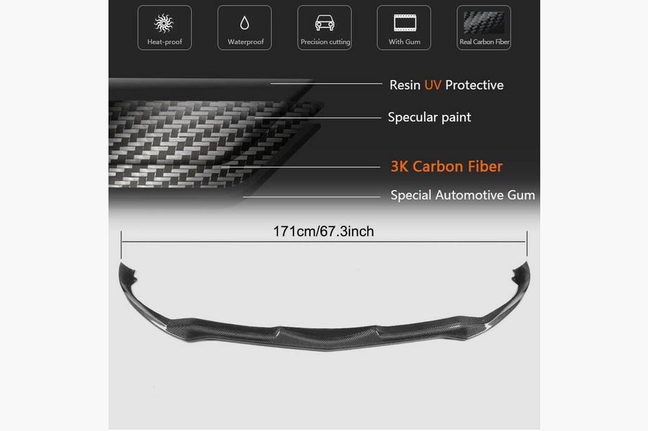 Alfa Romeo Giulia 2016–2022 Lip spoiler na přední nárazník Lip V2 (pro Sport, karbon) Fotografie 7