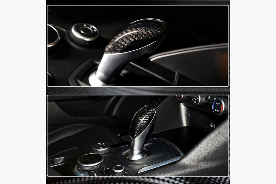 Alfa Romeo Giulia 2016–2022 Kryt hlavice řadicí páky (suchý karbon) Fotografie 4