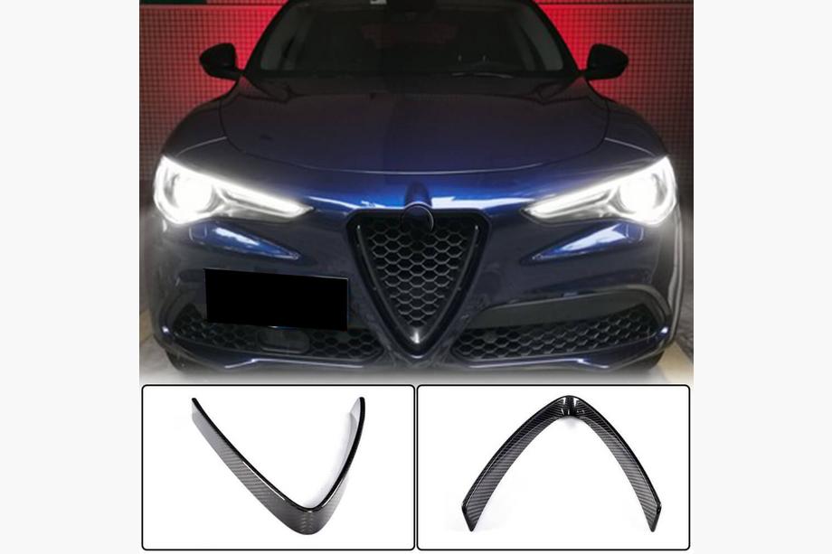 Alfa Romeo Stelvio 2016– Nástavec na masku chladiče (2017-2023, suchý karbon) Image