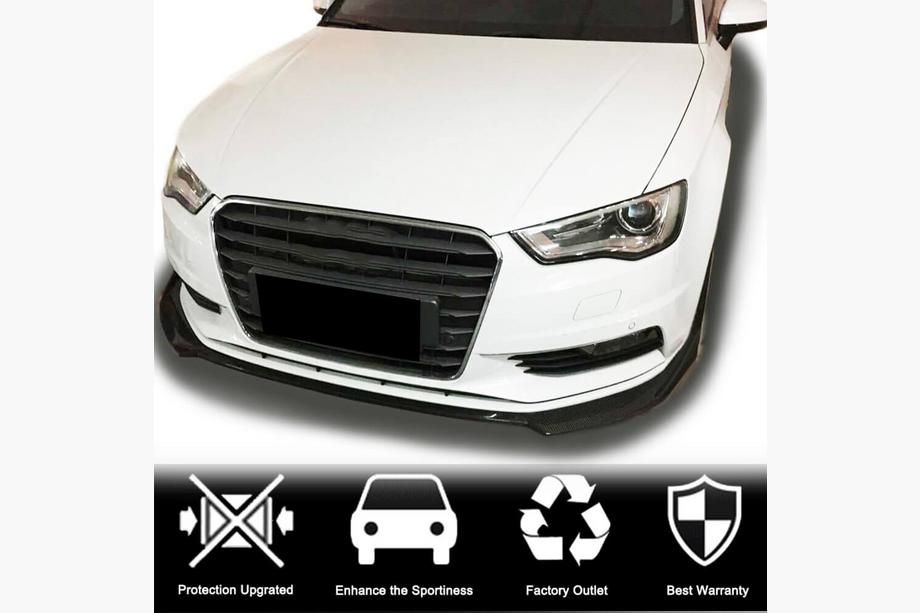 Audi A3 2012–2020 Přední lip spoiler na nárazník Lip V1 (pro Base 2012-2016 Sedan, karbon) Fotografie 2
