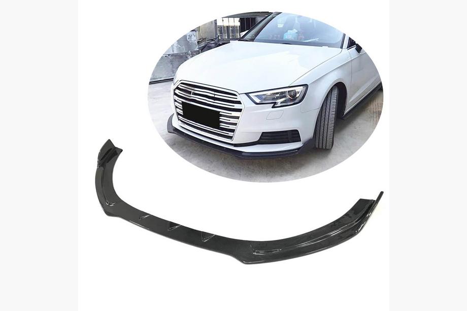 Audi A3 2012–2020 Přední lip spoiler na nárazník Lip V1 (pro Base 2017-2020 HB, karbon) Fotografie 1