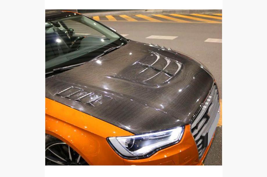 Audi A3 2012–2020 Kapota V1 (pro Sedan 2012-2016, karbon) Fotografie 2