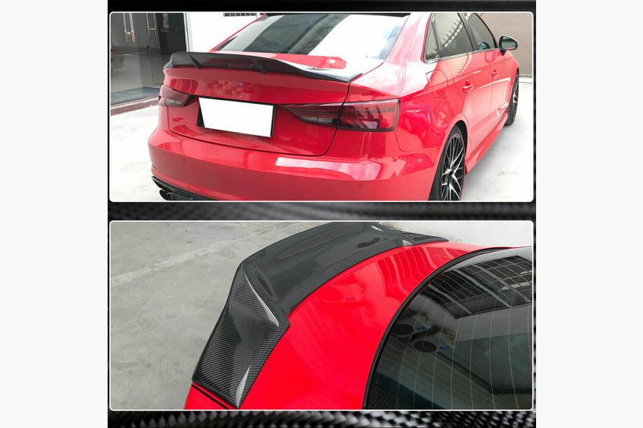 Audi A3 2012–2020 Spoiler V1 (pro Sedan, karbon) Fotografie 5