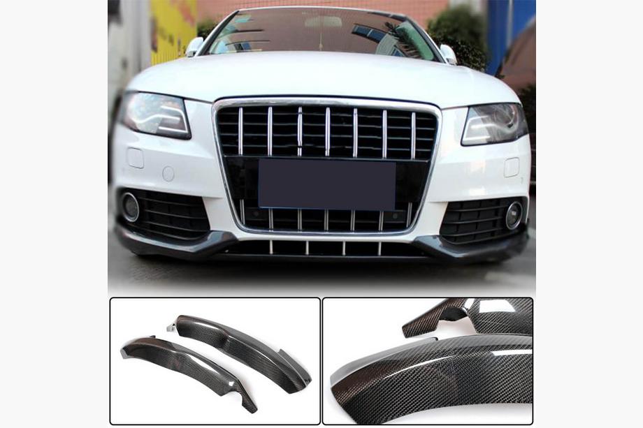 Audi A4 B8 2007–2015 Nástavce předního nárazníku Flap (pro Base 2007-2011, karbon) Image