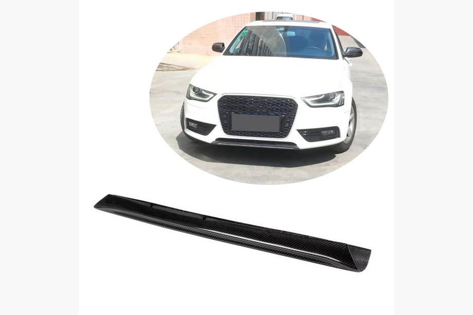 Audi A4 B8 2007–2015 Karbonový lip spoiler předního nárazníku (pro Base 2011-2015) Fotografie 1