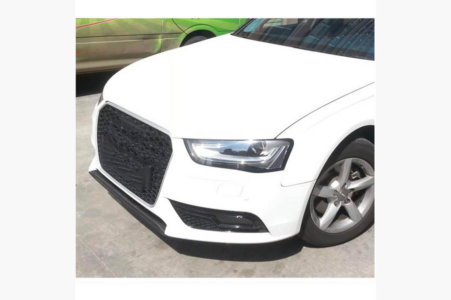 Audi A4 B8 2007–2015 Karbonový lip spoiler předního nárazníku (pro Base 2011-2015) Fotografie 3