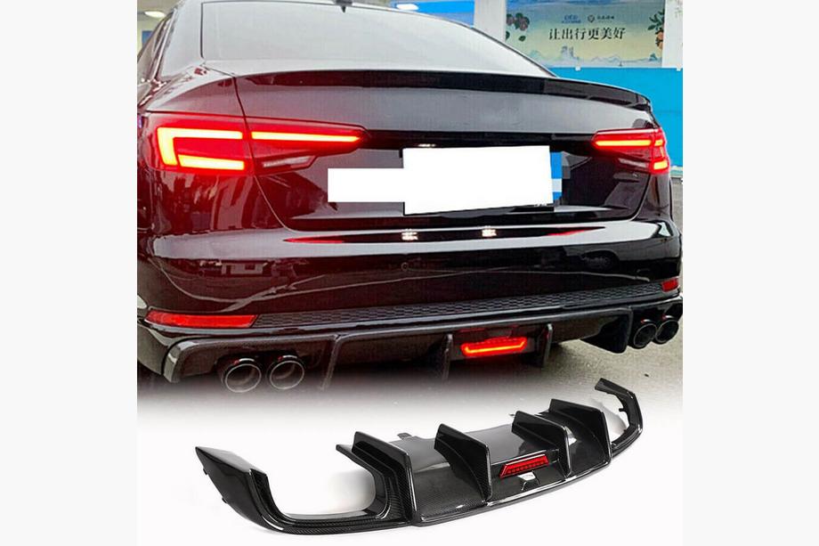 Audi A4 B9 2015–2024 Difuzor zadního nárazníku (pro Base Sedan 2015-2019, karbon) Image