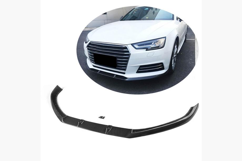 Audi A4 B9 2015–2024 Lip spoiler předního nárazníku Lip V1 (pro Base Sedan 2015-2019, karbon) Image