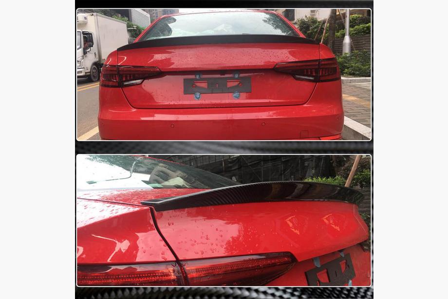 Audi A4 B9 2015–2024 Spoiler V5 (pro Sedan, karbon) Fotografie 5
