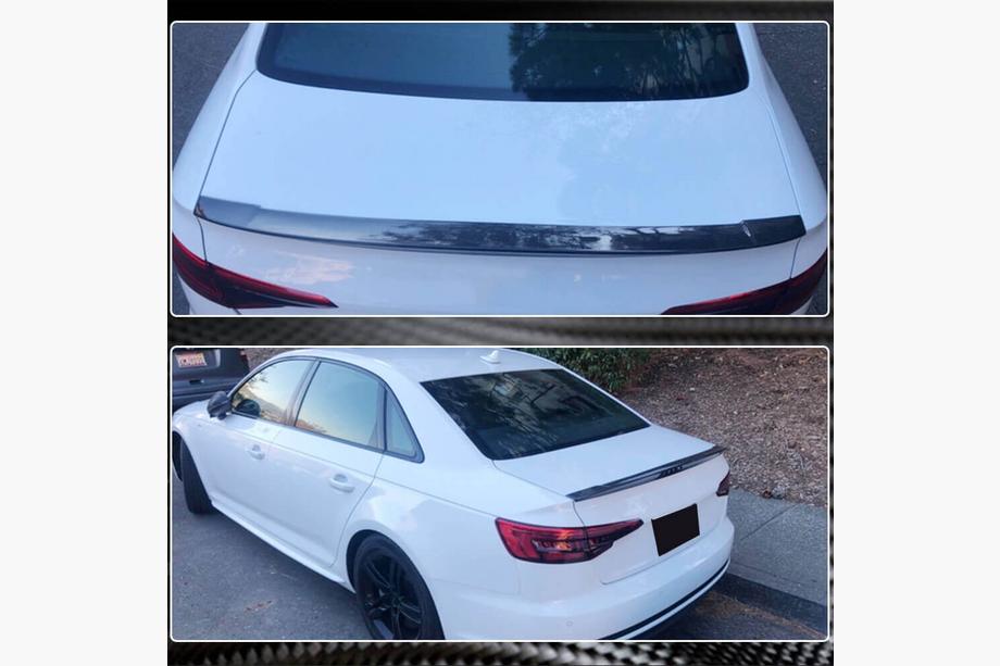 Audi A4 B9 2015–2024 Spoiler V5 (pro Sedan, karbon) Fotografie 6