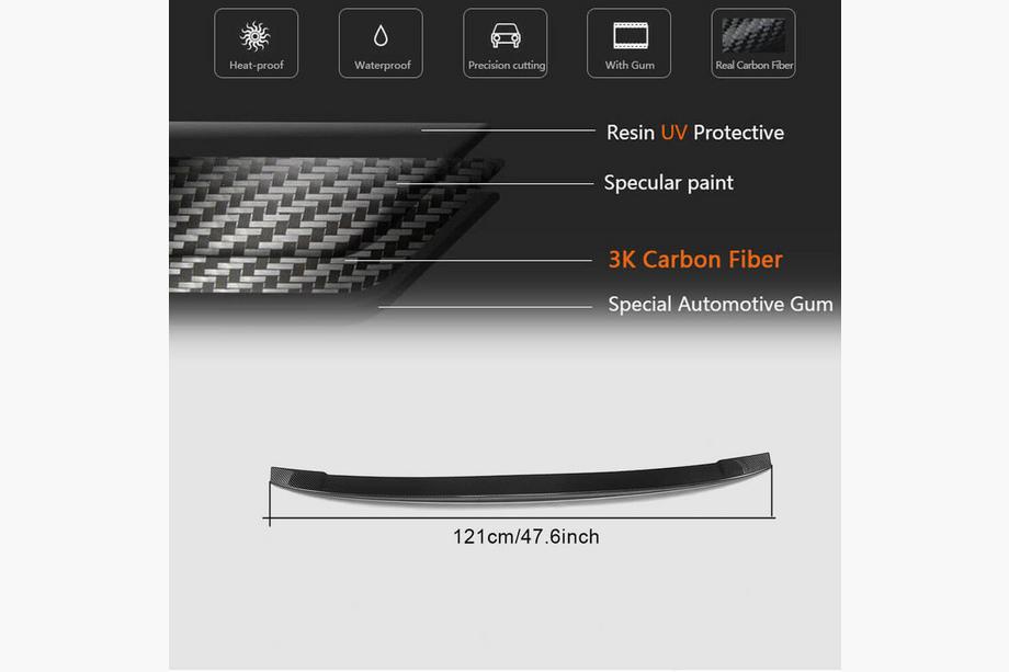 Audi A4 B9 2015–2024 Spoiler V5 (pro Sedan, karbon) Fotografie 7