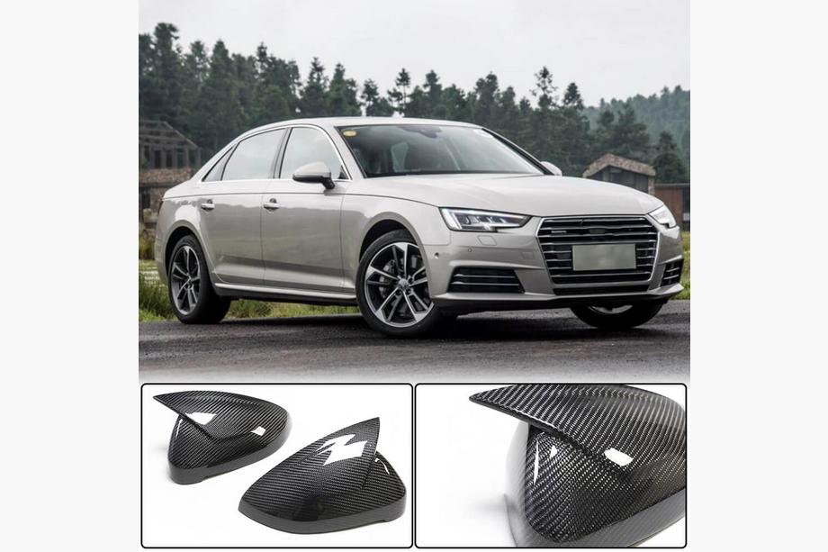 Audi A4 B9 2015–2024 Kryty zrcátek sada pro LHD (náhrada) (karbon) V2 Image