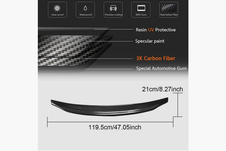 Audi A5 2007–2015 Spoiler V2 (kabriolet, karbon) Fotografie 5