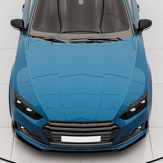 Přední nárazníkový lip spoiler V2 (pro S-Line 2016-2020, karbon) Audi A5 2016–2025 fotografie 3