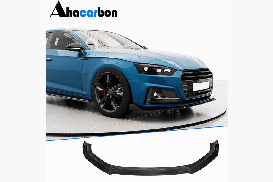 Audi A5 2016–2025 Přední nárazníkový lip spoiler V2 (pro S-Line 2016-2020, karbon) Image