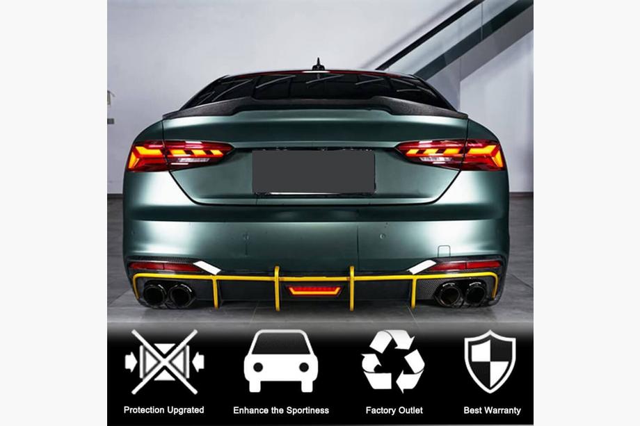 Audi A5 2016–2025 Spoiler V4 (pro Sportback, plastový) Fotografie 2
