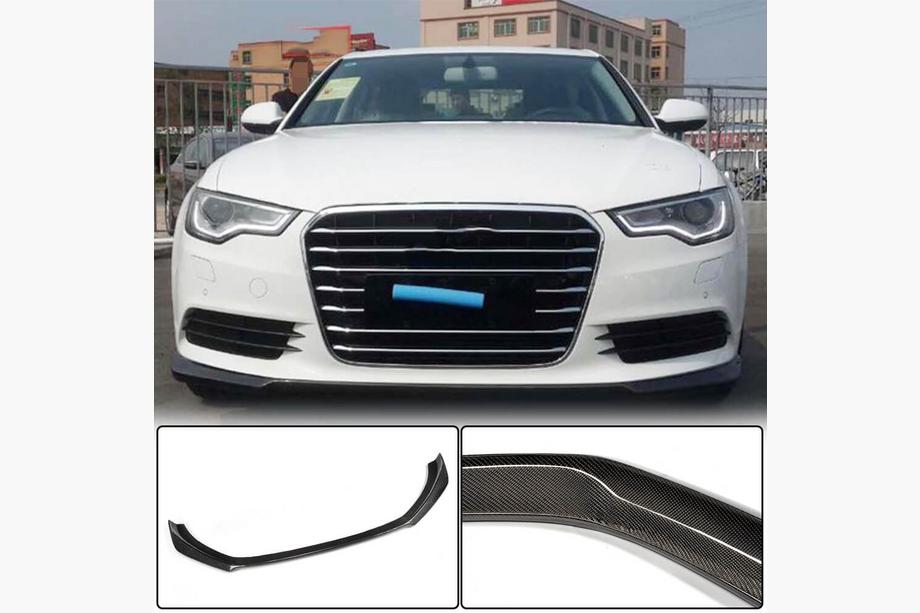 Audi A6 C7 2011–2017 Přední lip spoiler na nárazník, karbonový (pro Base 2012-2015) Image