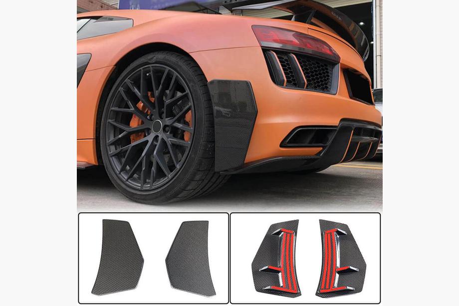Audi R8 2015– Splittery zadního nárazníku V1 (2015-2020, karbon) Image