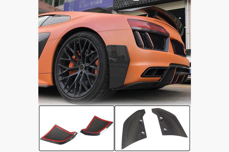 Audi R8 2015– Splittery zadního nárazníku V2 (2015-2020, karbon) Image