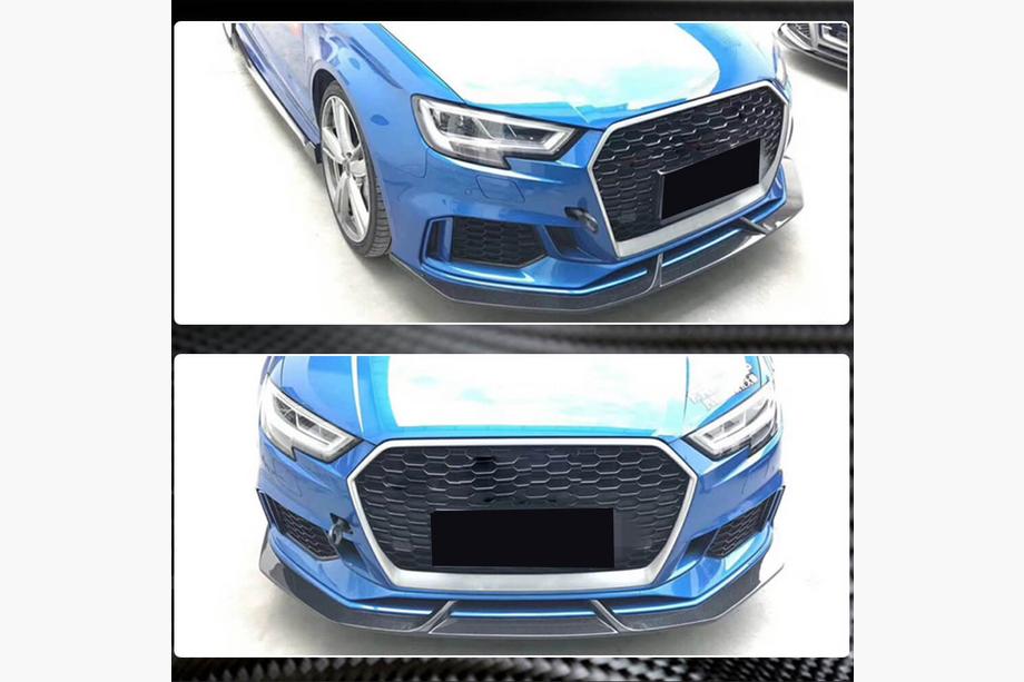 Audi A3 2012–2020 Nástavce na přední nárazník V4 (pro RS3 Sedan 2017-2020, karbon) Fotografie 5