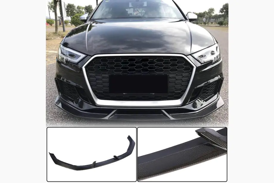 Audi A3 2012–2020 Přední lip spoiler V3 (pro RS3 Sedan 2017-2020, karbon) Fotografie 1