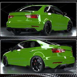Difuzor zadního nárazníku V1 (pro RS3 Sedan 2017-2019, karbon) Audi A3 2012–2020 fotografie 4